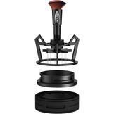 IKAPE Espresso Coffee V3 WDT Gereedschap, 58 mm roer- en verdelergereedschap, uitgerust met 8-naaldsroerder, instelbare naaldhoogte, koffieroerder met doseertrechter en standaard