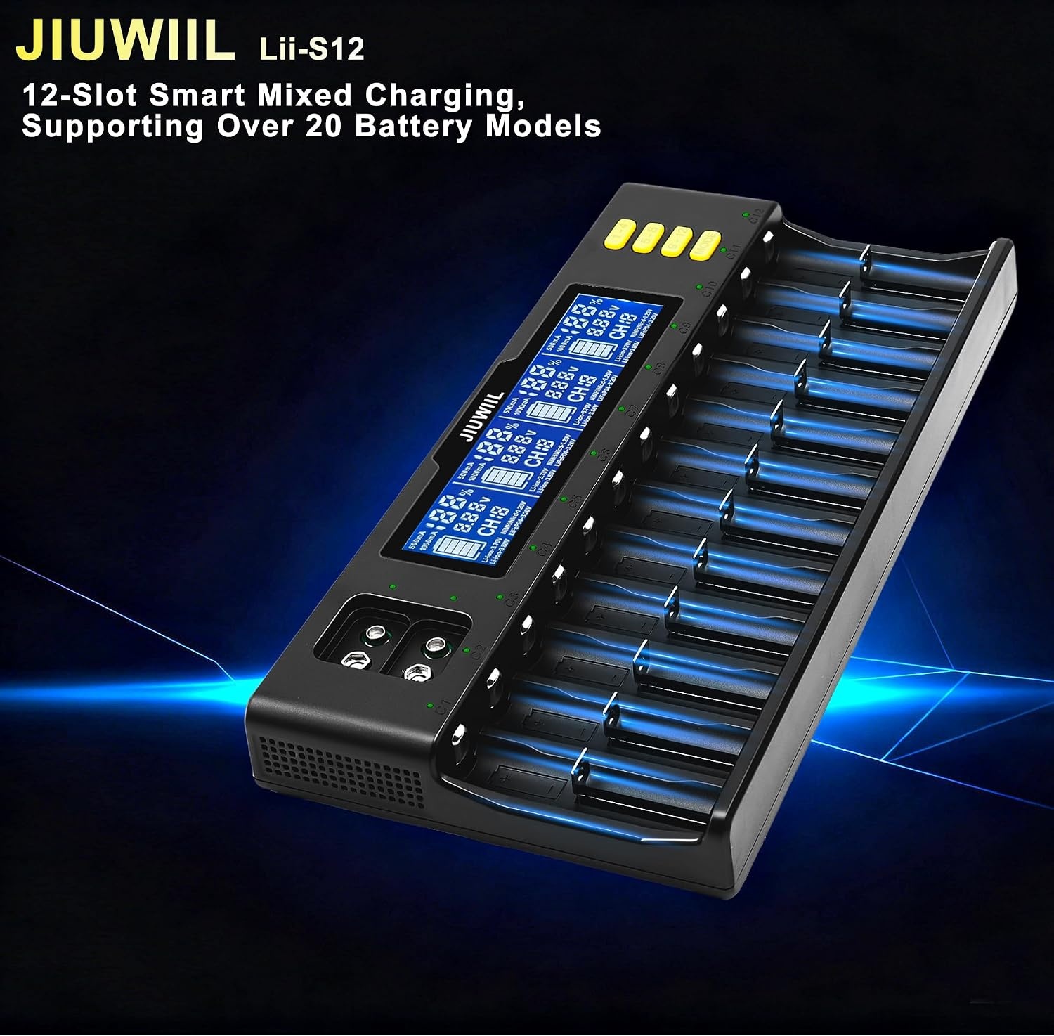 Universele Batterijlader Li-ion 9V | LCD Display | 34% Korting