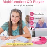 Draagbare CD-Speler Roze - 34% Korting