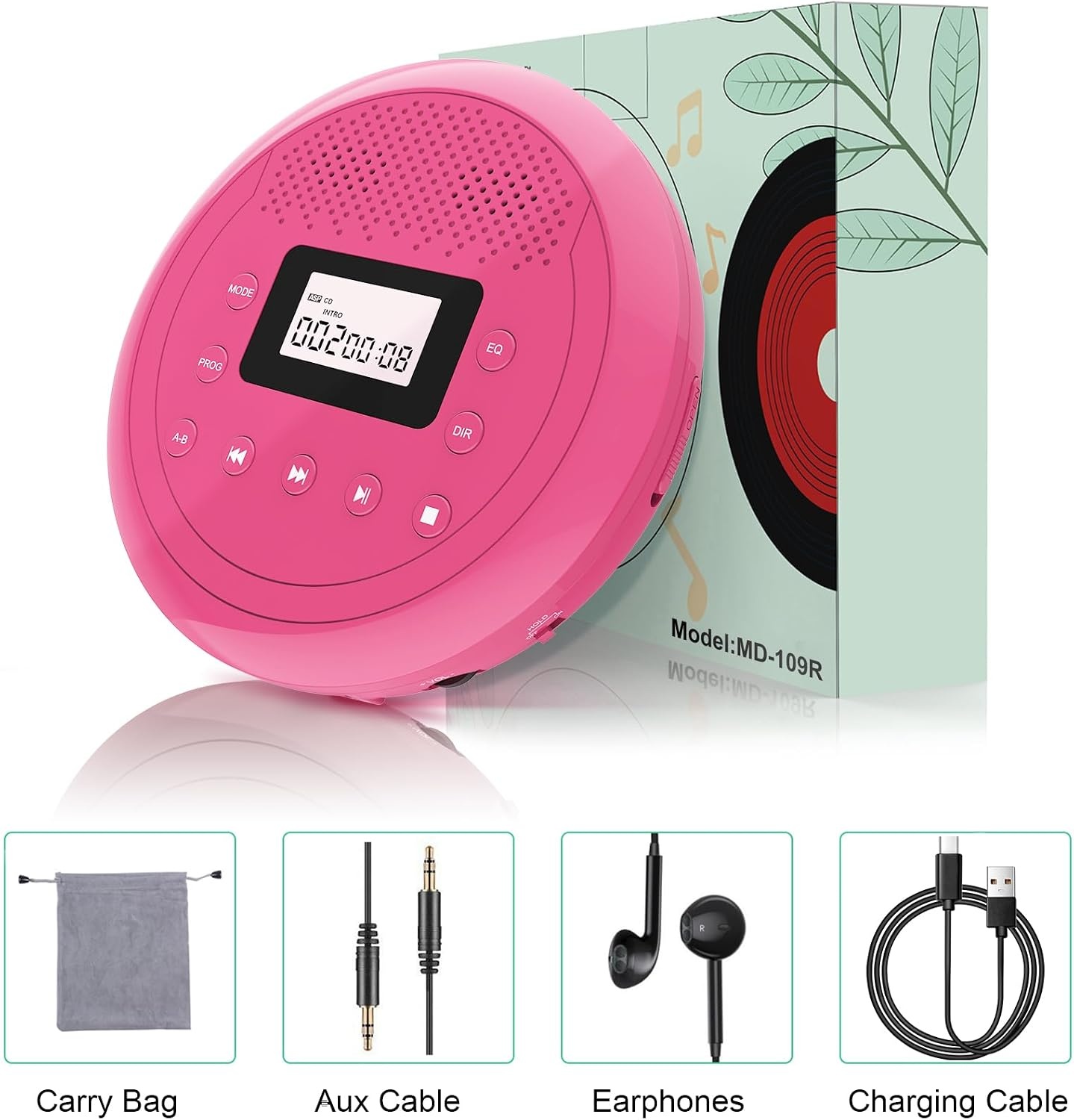Draagbare CD-Speler Roze - 34% Korting