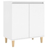 Dressoir met Massief Houten Poten, 60x35x70 cm, Wit - 34% Korting