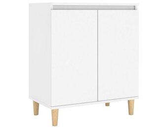 Dressoir met Massief Houten Poten, 60x35x70 cm, Wit - 34% Korting