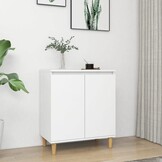 Dressoir met Massief Houten Poten, 60x35x70 cm, Wit - 34% Korting