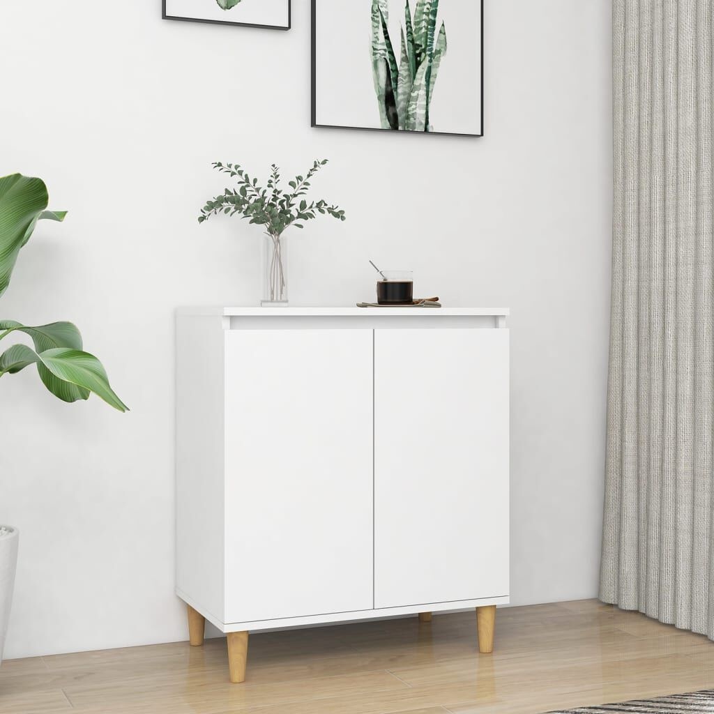 Dressoir met Massief Houten Poten, 60x35x70 cm, Wit - 34% Korting