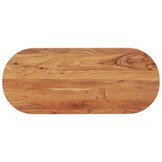Ovaal Tafelblad Massief Acaciahout 100x40 cm - 53% Korting