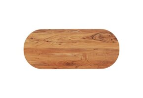 Ovaal Tafelblad Massief Acaciahout 100x40 cm - 53% Korting