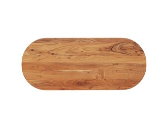 Ovaal Tafelblad Massief Acaciahout 100x40 cm - 53% Korting