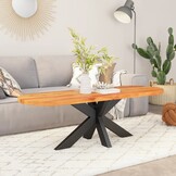 Ovaal Tafelblad Massief Acaciahout 100x40 cm - 53% Korting
