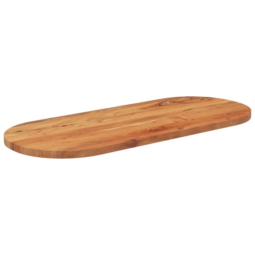 Ovaal Tafelblad Massief Acaciahout 100x40 cm - 53% Korting