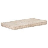 Palletvloerkussen 120x80x10 cm Katoen Beige - 35% Korting