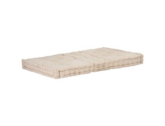 Palletvloerkussen 120x80x10 cm Katoen Beige - 35% Korting
