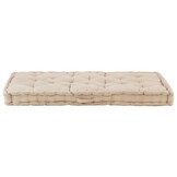 Palletvloerkussen 120x80x10 cm Katoen Beige - 35% Korting