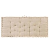 Palletvloerkussen 120x80x10 cm Katoen Beige - 35% Korting