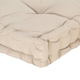 Palletvloerkussen 120x80x10 cm Katoen Beige - 35% Korting