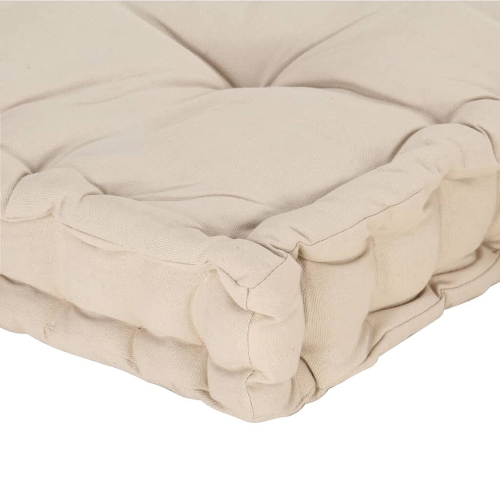 Palletvloerkussen 120x80x10 cm Katoen Beige - 35% Korting