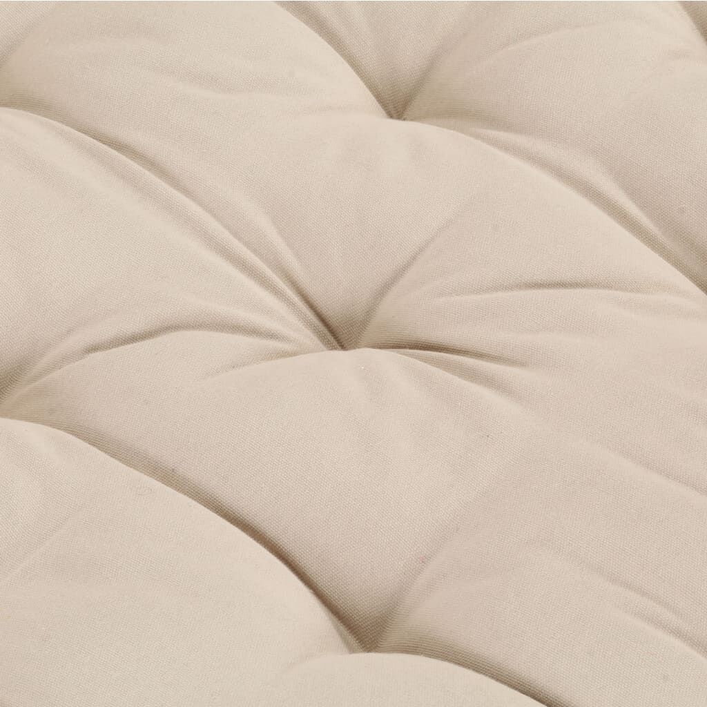 Palletvloerkussen 120x80x10 cm Katoen Beige - 35% Korting
