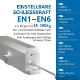 Automatische Deursluiter Zilver EN1-EN6 | tot 150kg - 34% Korting