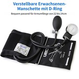 Manuele Bloeddrukmeter met Stethoscoop - Zwart | 22-42 cm | 32% Korting