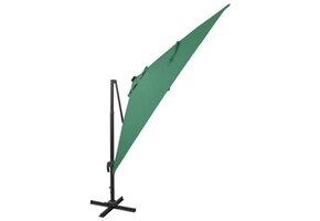 Zweefparasol Groen Met LED 300x300cm - 34% Korting