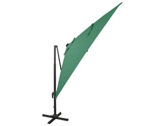 Zweefparasol Groen Met LED 300x300cm - 34% Korting
