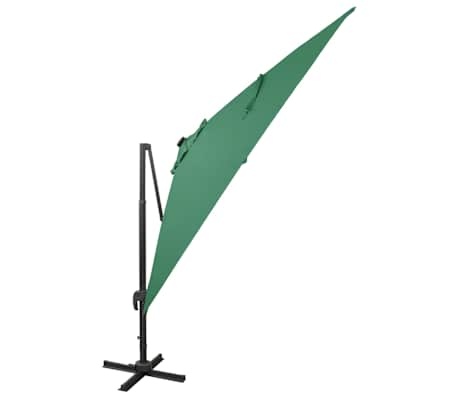 Zweefparasol Groen Met LED 300x300cm - 34% Korting