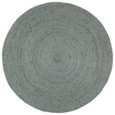 Handgemaakt Jute Vloerkleed Rond 210cm Olijfgroen - 54% Korting