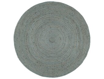 Handgemaakt Jute Vloerkleed Rond 210cm Olijfgroen - 54% Korting