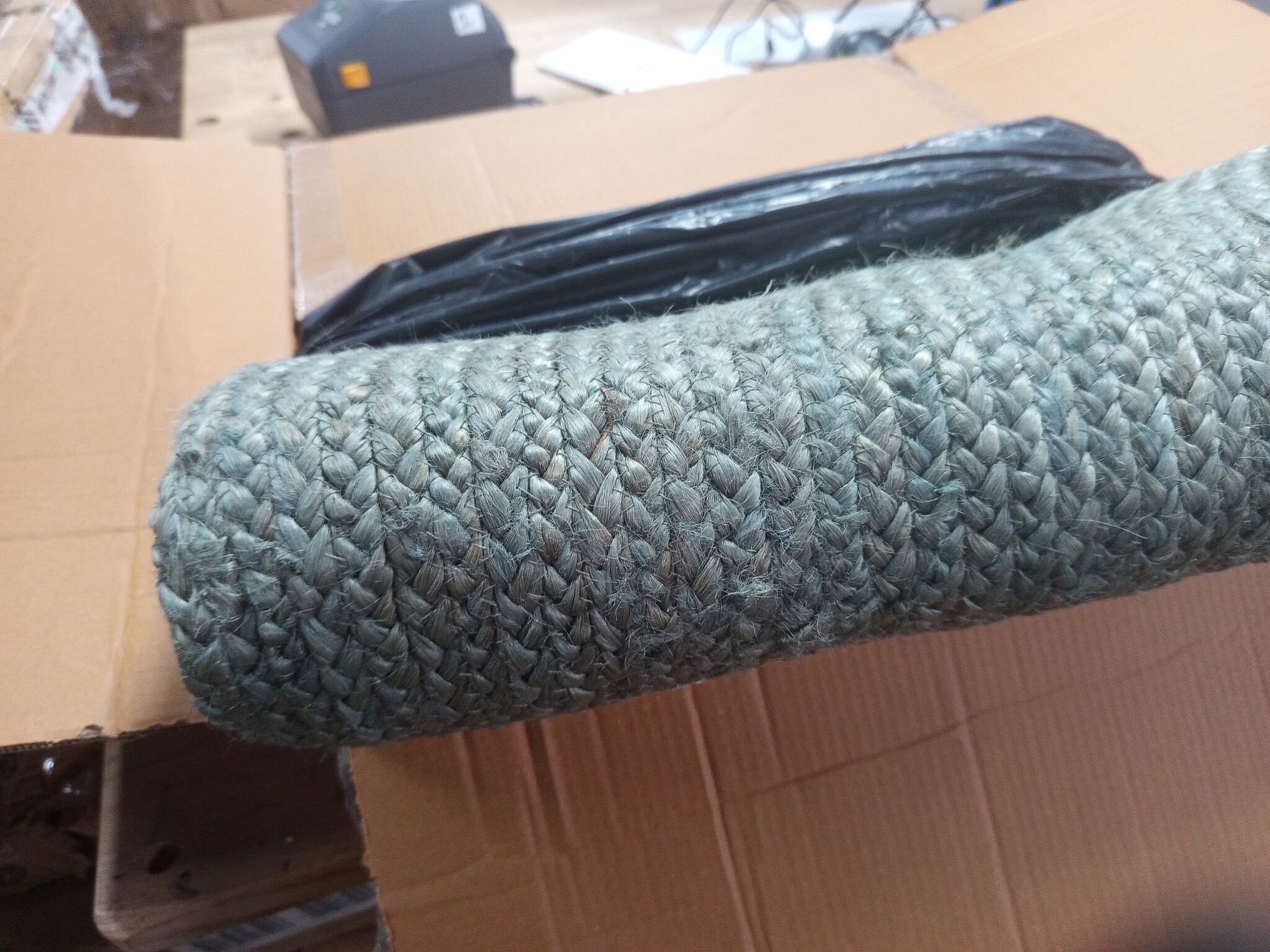 Handgemaakt Jute Vloerkleed Rond 210cm Olijfgroen - 54% Korting