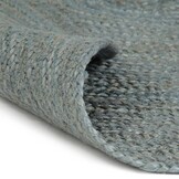 Handgemaakt Jute Vloerkleed Rond 210cm Olijfgroen - 54% Korting