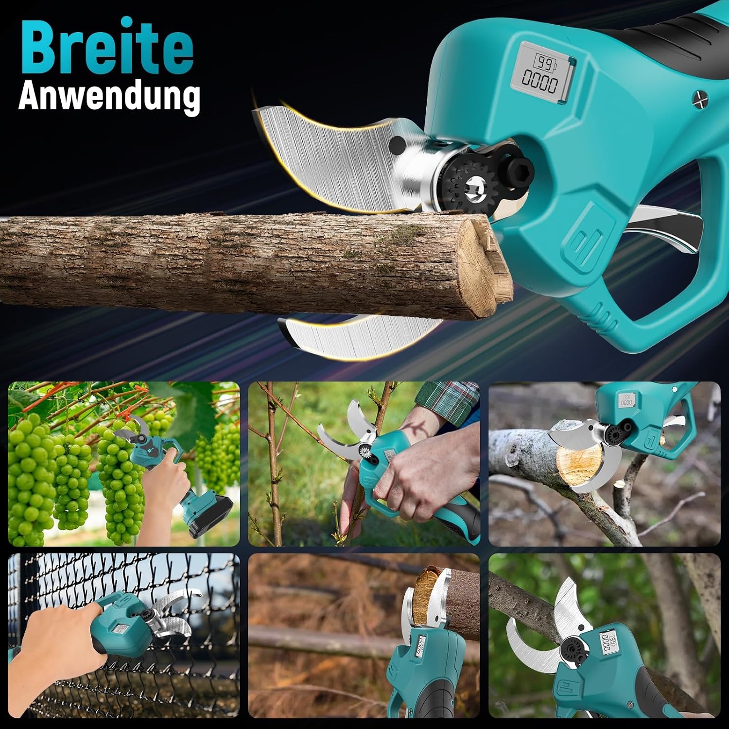 Draadloze Snoeischaar 40mm Blauw | Makita 18V Accu | 34% Korting