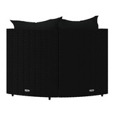 VidaXL Tuinhoekbank met Kussens 2x Poly Rattan Zwart - 54% Korting