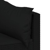 VidaXL Tuinhoekbank met Kussens 2x Poly Rattan Zwart - 54% Korting