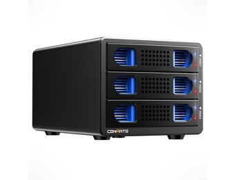 Harde Schijf Behuizing 3-bay Aluminium - 10Gbps USB 3.2 - Max 60TB