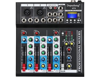 DJ-mixer 4-kanaals HT4 met Bluetooth & USB - 34% Korting