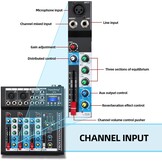 DJ-mixer 4-kanaals HT4 met Bluetooth & USB - 34% Korting