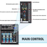 DJ-mixer 4-kanaals HT4 met Bluetooth & USB - 34% Korting