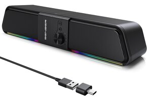 Vorige pagina Gaming Soundbar met Bluetooth & LED, USB-aangedreven, Zonder 3.5mm Jack - 33% Korting