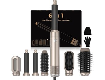 6-in-1 Haarstyler Set 1000W met 34% Korting | Multifunctionele Heteluchtborstel