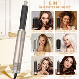 6-in-1 Haarstyler Set 1000W met 34% Korting | Multifunctionele Heteluchtborstel