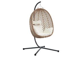 vidaXL Hangende Eierstoel Poly Rattan Koffiebruin - 35% Korting