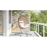 vidaXL Hangende Eierstoel Poly Rattan Koffiebruin - 35% Korting