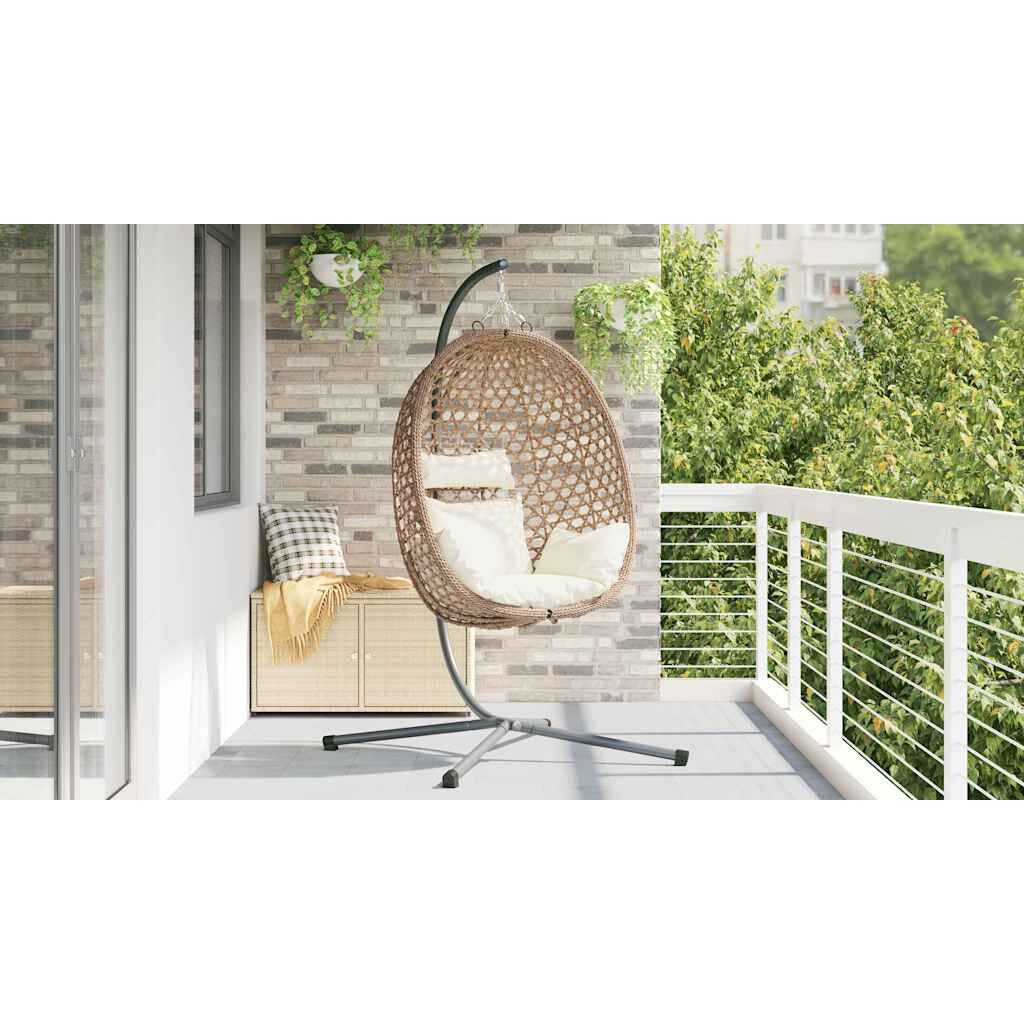 vidaXL Hangende Eierstoel Poly Rattan Koffiebruin - 35% Korting