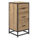 vidaXL Dressoir Artisanaal Eikenhout 35x35x76 cm - 54% Korting