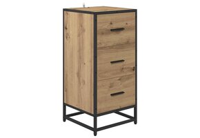 vidaXL Dressoir Artisanaal Eikenhout 35x35x76 cm - 54% Korting