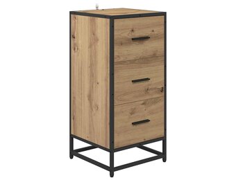 vidaXL Dressoir Artisanaal Eikenhout 35x35x76 cm - 54% Korting
