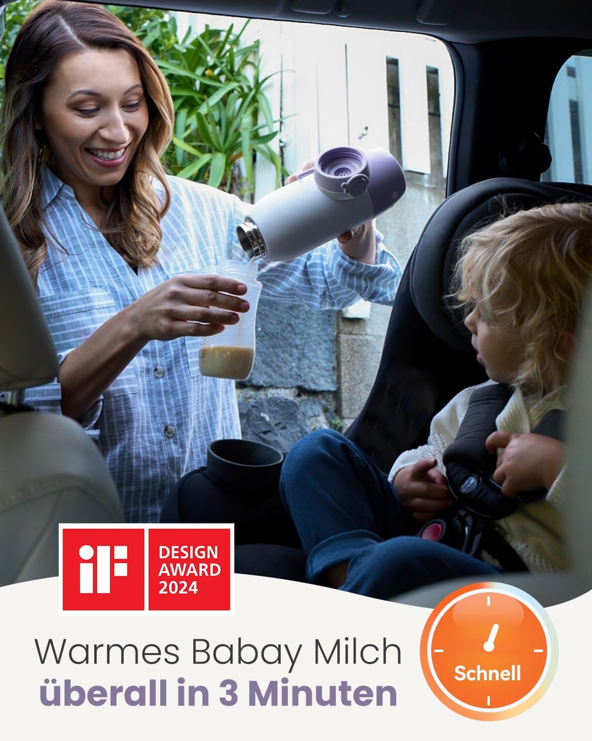 Draagbare Flessenwarmer met 10000 mAh Accu - 53% Korting!