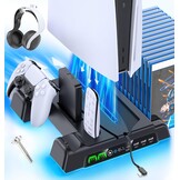 PS5 Koelstandaard met Oplader & Ventilator (Wit) - 33% Korting