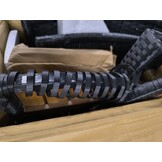 Buitendouche Poly Rattan & Acaciahout Zwart - 55% Korting