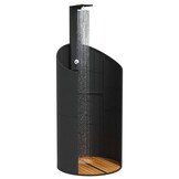 Buitendouche Poly Rattan & Acaciahout Zwart - 55% Korting