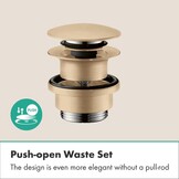 Afvoergarnituur Push-Open Geborsteld Brons 34% Korting